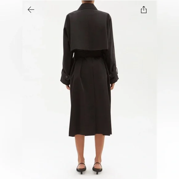 RAEY - BLACK TRENCH COAT - SIZE 4 US
